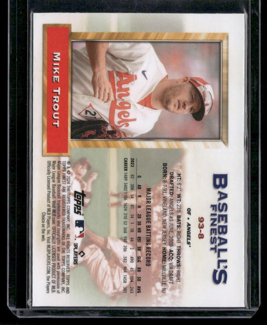 2024 Finest #93-8 Mike Trout What If... 1993 Finest Prototypes