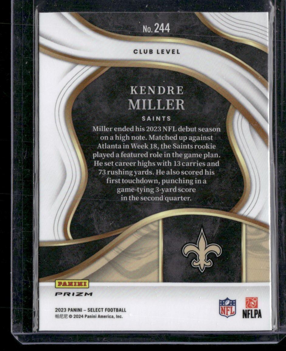 2023 Panini Select #244 Kendre Miller Silver Prizm
