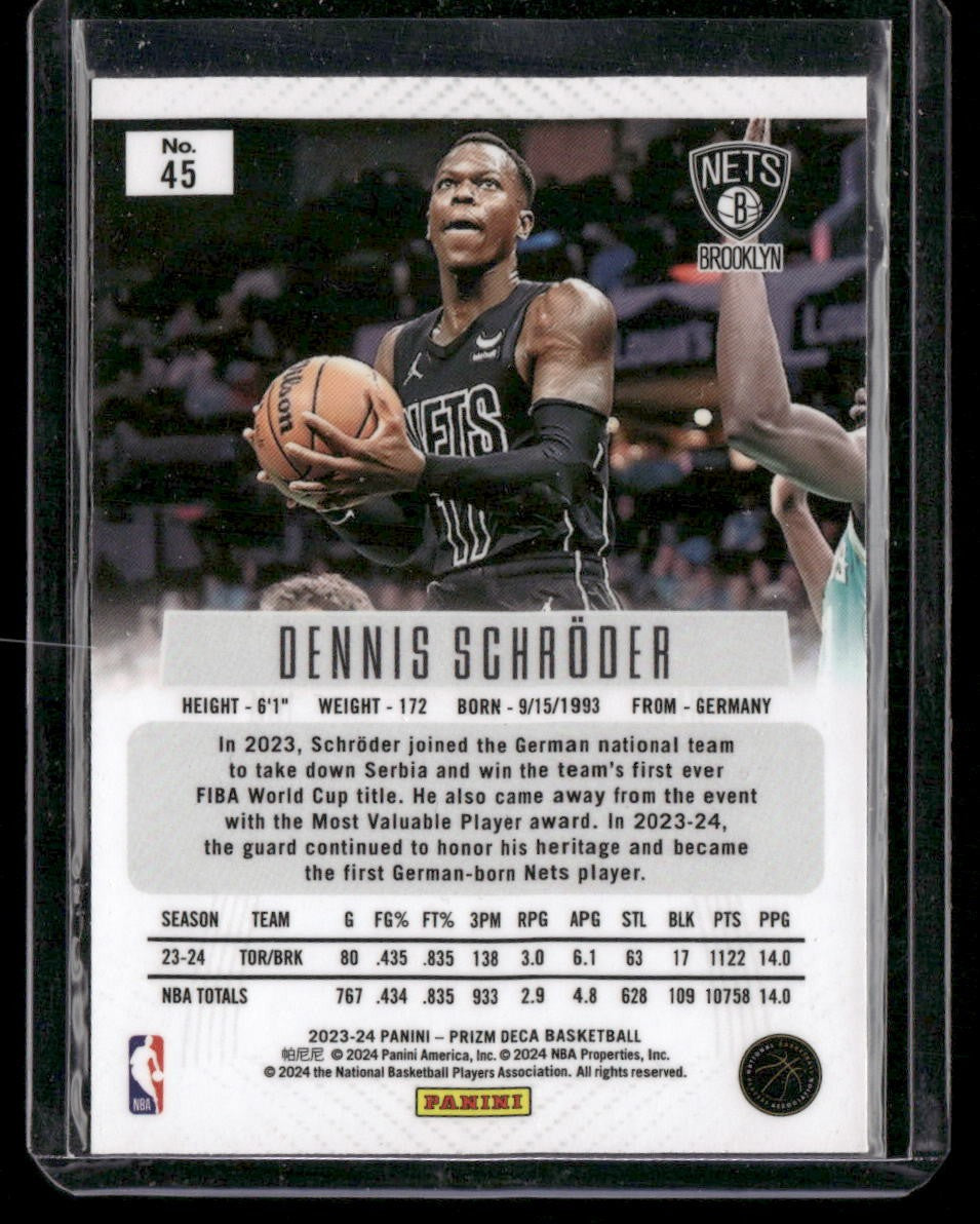 2023-24 Panini Prizm Deca #45 Dennis Schroder
