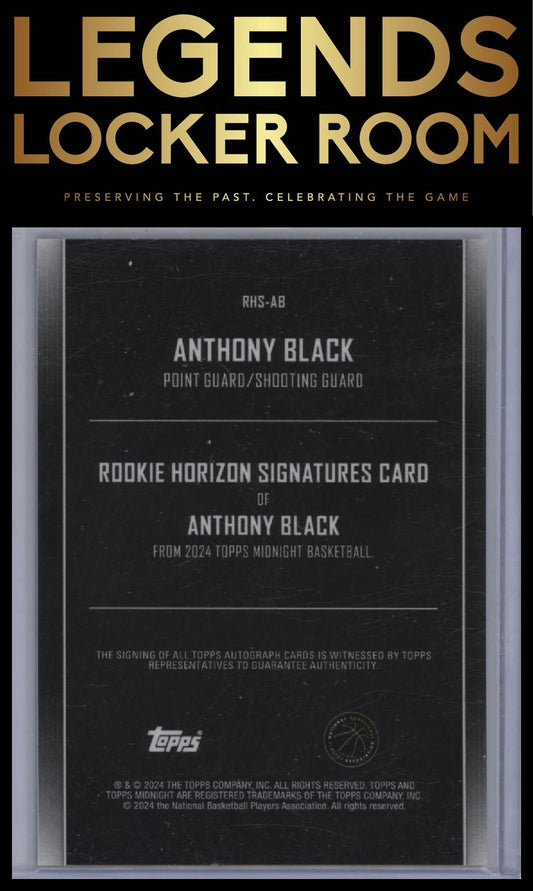 2023-24 Topps Midnight Anthony Black Rookie Horizon Signatures Twilight /199