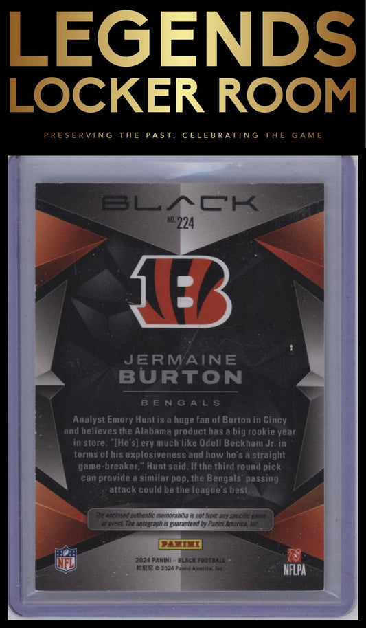 2024 Panini Black #224 Jermaine Burton Citrine #/50