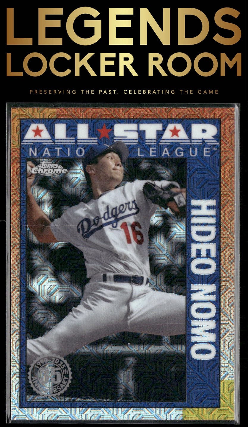 2025 Topps Hideo Nomo 1990 Topps Baseball 35th Chrome All-Stars Mojo