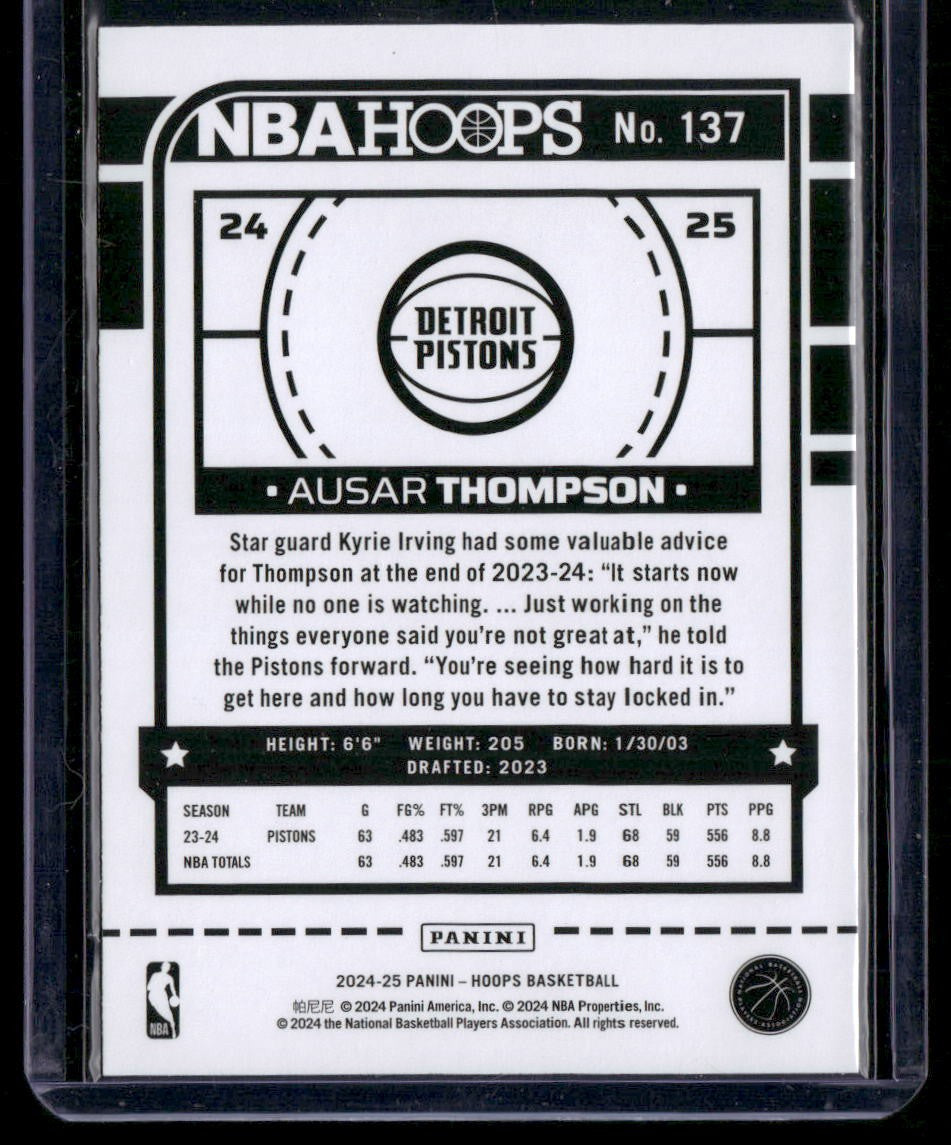 2024-25 Hoops #137 Ausar Thompson