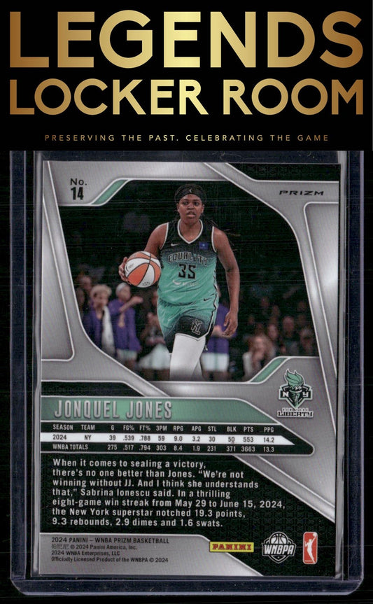 2024 Panini Prizm WNBA #14 Jonquel Jones Silver Prizms