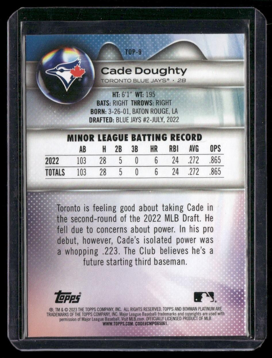 2023 Bowman Platinum #TOP-9 Cade Doughty Top Prospects