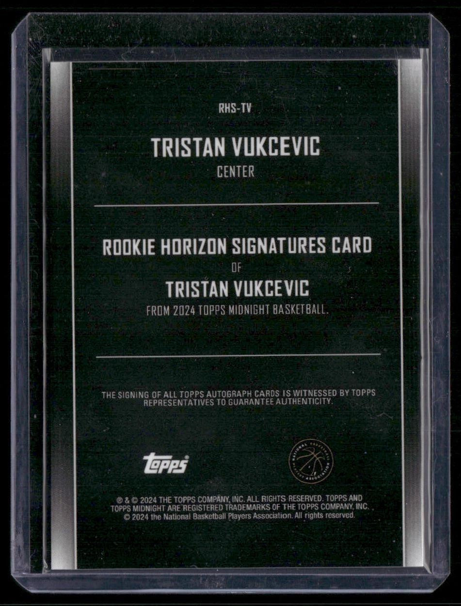 2023-24 Topps Midnight #RHS-TV Tristan Vukcevic Rookie Horizon Signatures