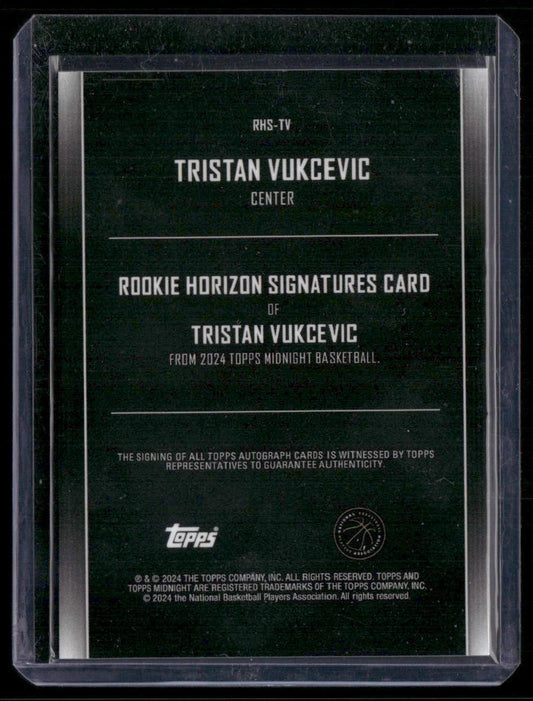 2023-24 Topps Midnight #RHS-TV Tristan Vukcevic Rookie Horizon Signatures