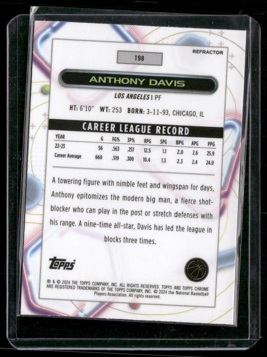 2023-24 Topps Chrome Cosmic #198 Anthony Davis Refractors