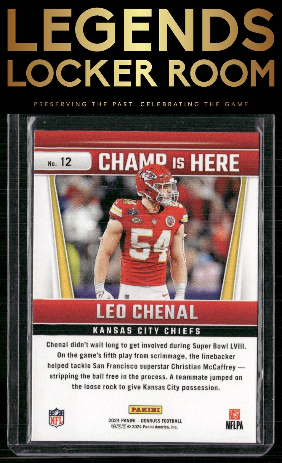 2024 Donruss #12 Leo Chenal Champ is Here