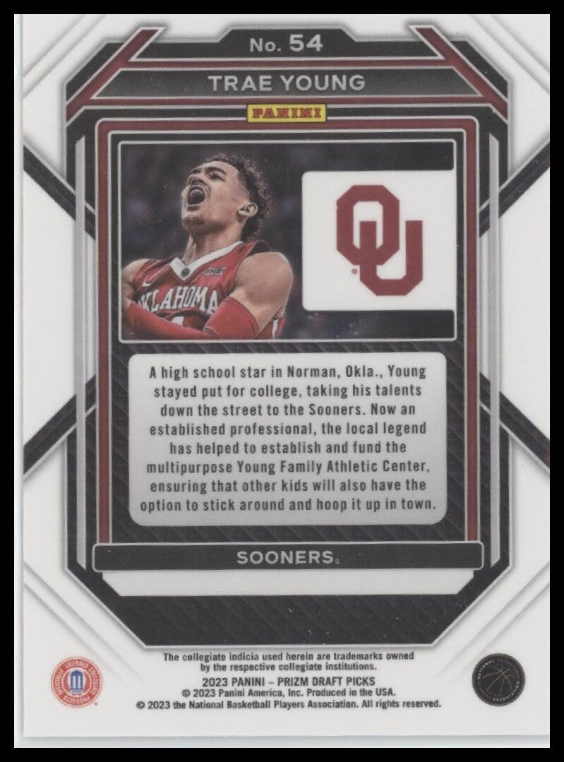 2023 Panini Prizm Draft Picks #54 Trae Young