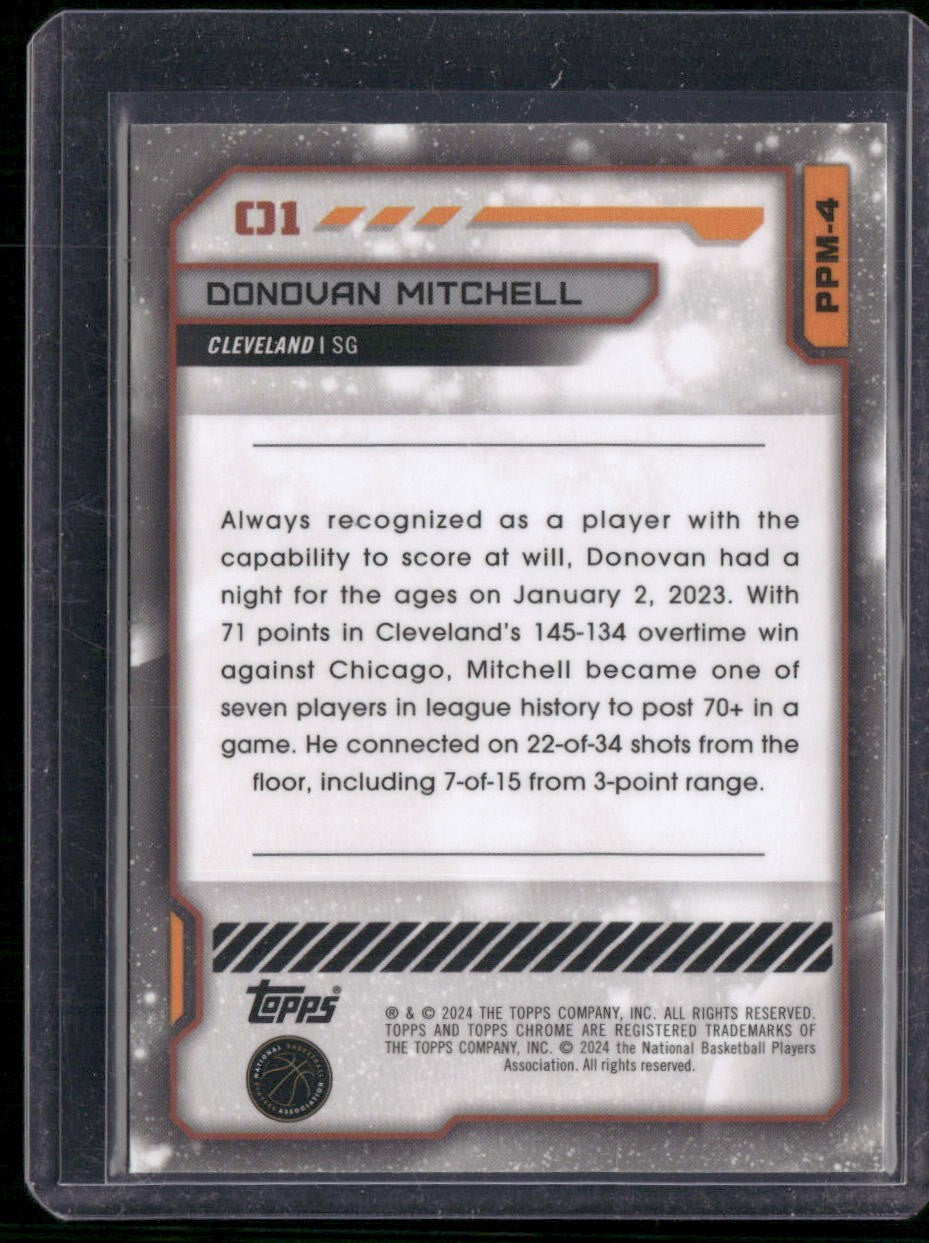 2023-24 Topps Chrome Cosmic #PPM-4 Donovan Mitchell Planetary Pursuit Mercury