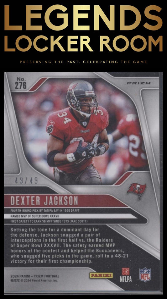 2024 Panini Prizm #276 Dexter Jackson Purple Power 49/49 Bookend!