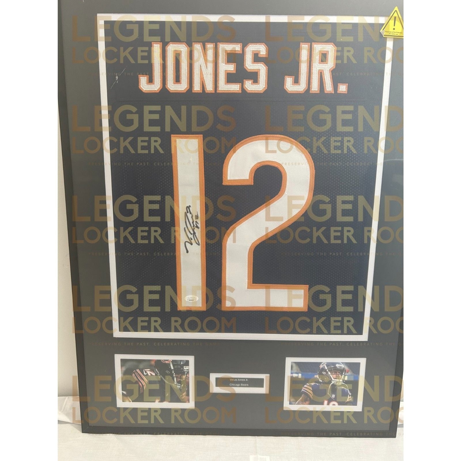 Framed Velus Jones Jr. Autographed Jersey (With Certificate of Authenticity)