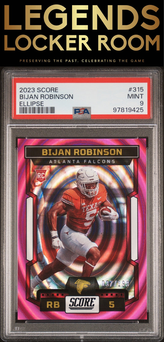 2023 Panini Score #315 Bijan Robinson Ellipse PSA 9