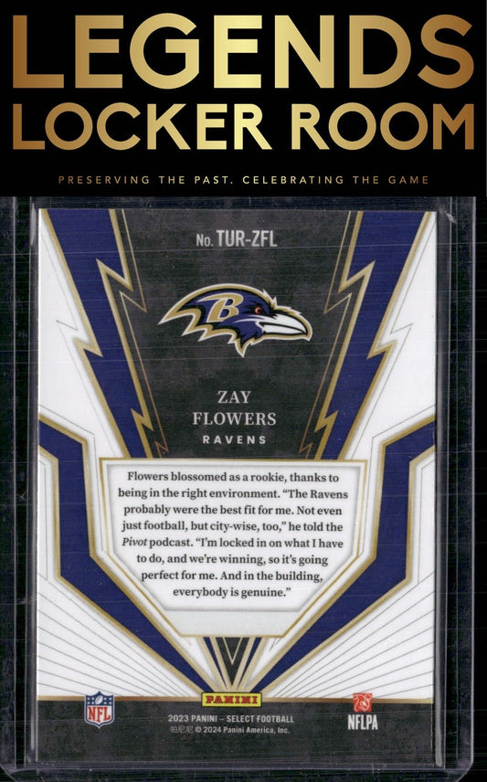 2023 Panini Select #TUR-ZFL Zay Flowers Turbocharged