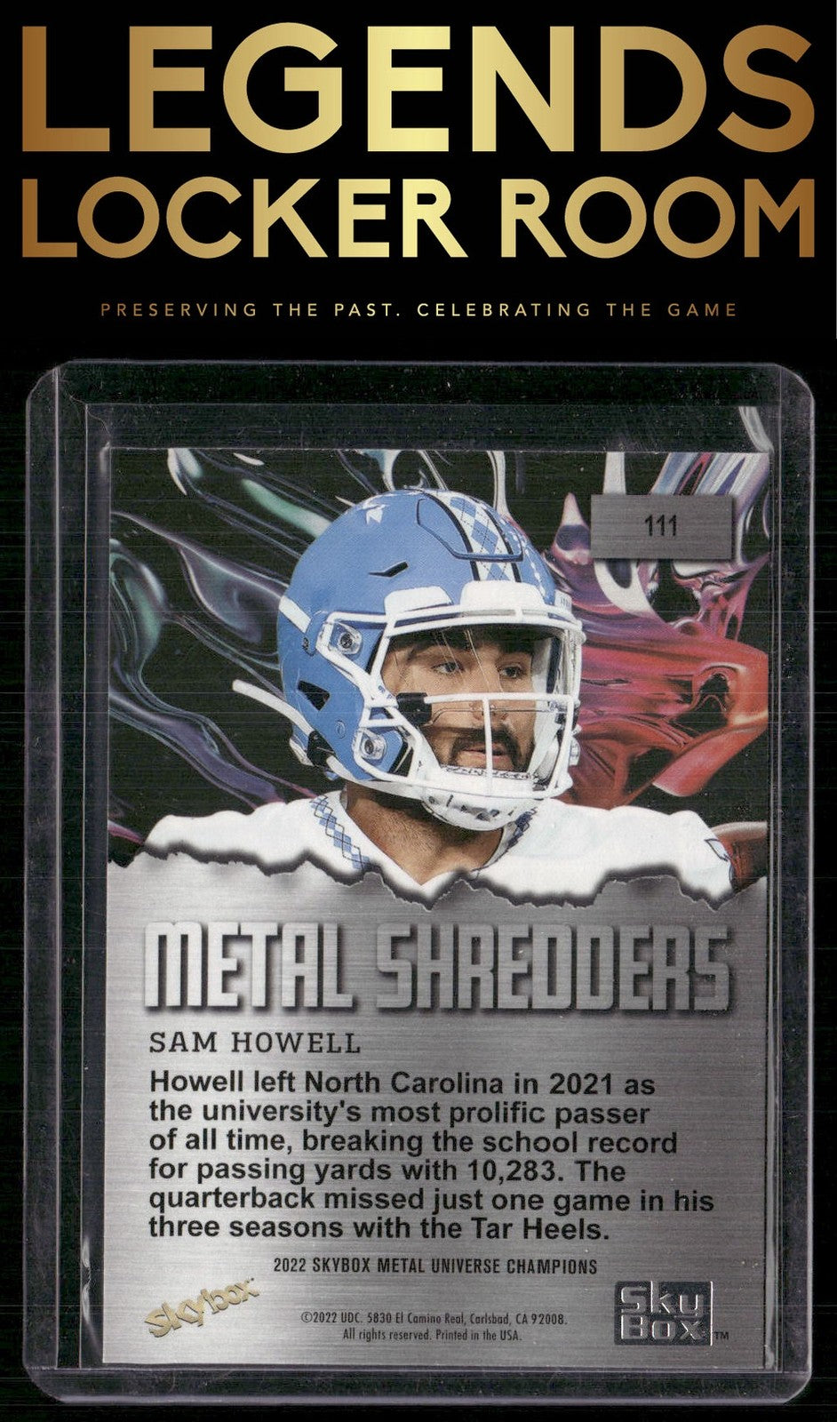 2022 SkyBox Metal Universe Champions #111 Sam Howell