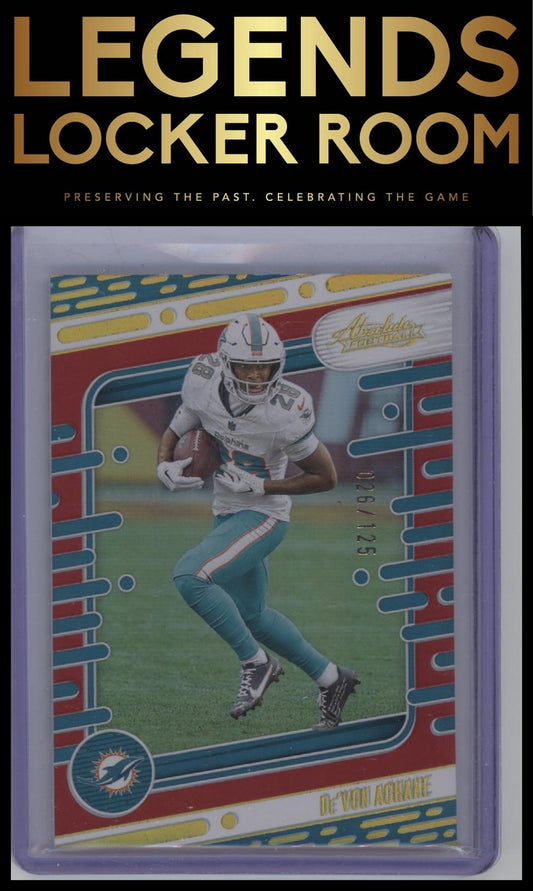 2024 Panini Absolute #67 De'Von Achane Red Spectrum #/125