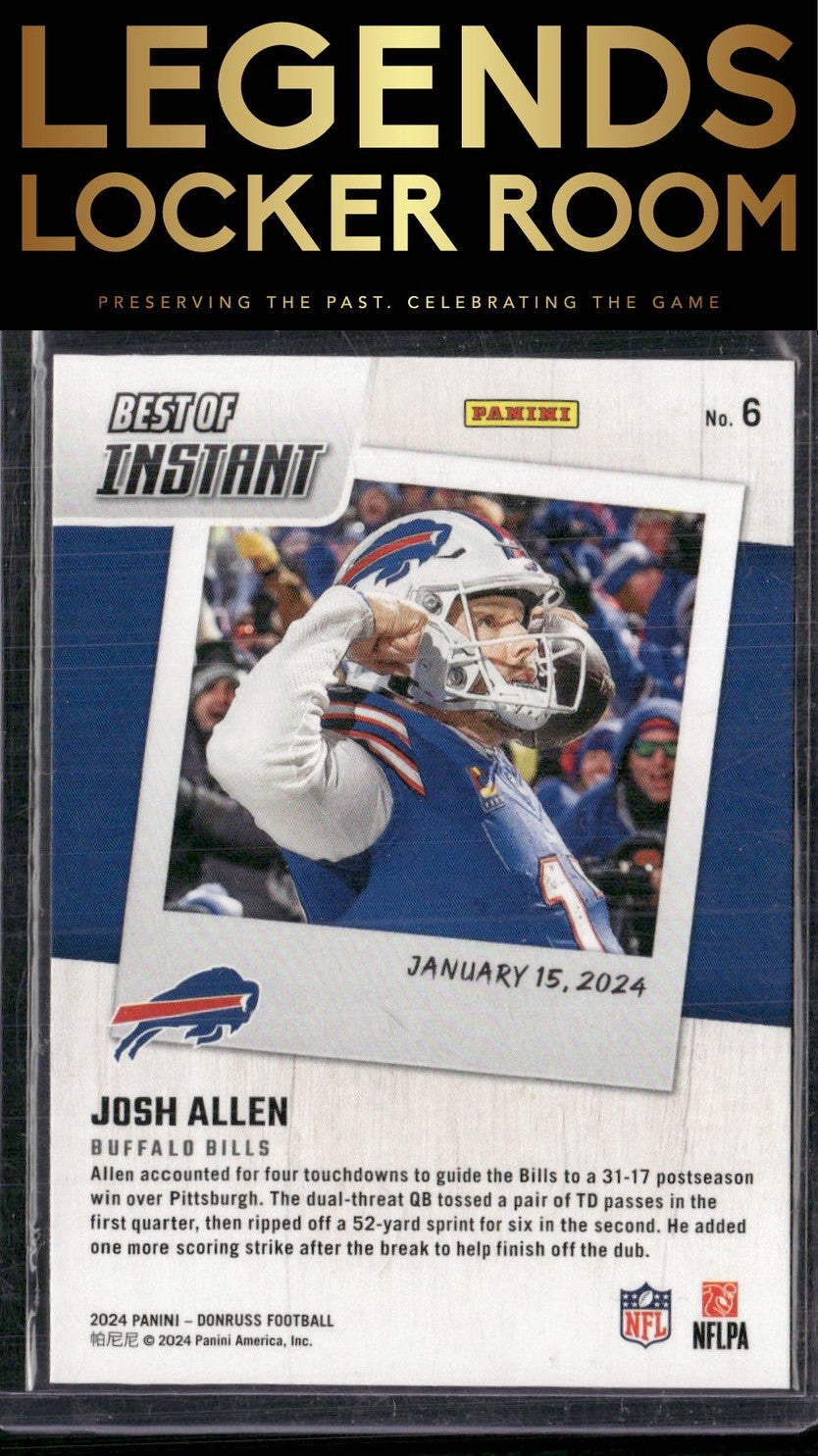 2024 Donruss #6 Josh Allen Best of Panini Instant