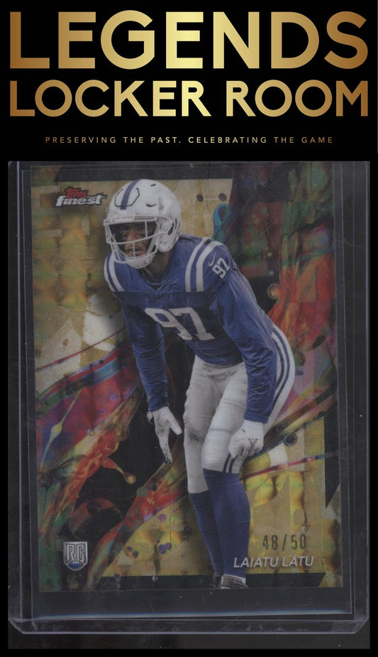 2024 Finest #58 Laiatu Latu Gold Geometric Refractor #/50