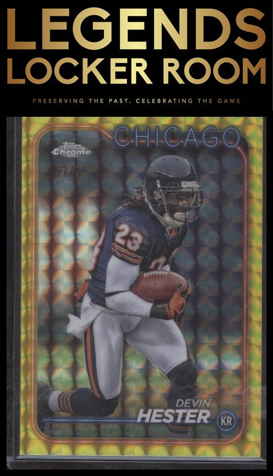 2024 Topps Chrome #17 Devin Hester Yellow Geometric Refractor #/75