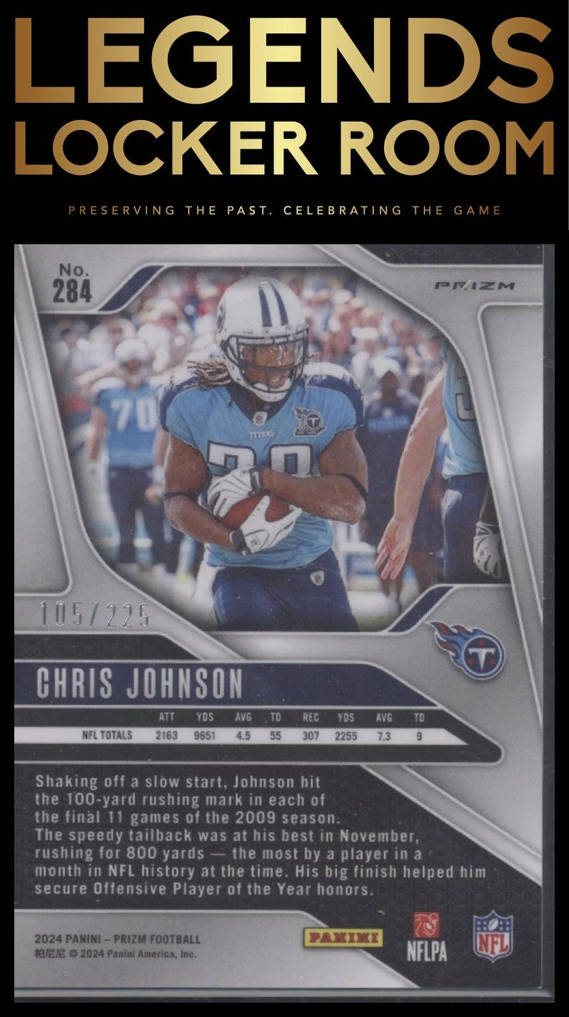 2024 Panini Prizm #284 Chris Johnson Purple Ice #/225