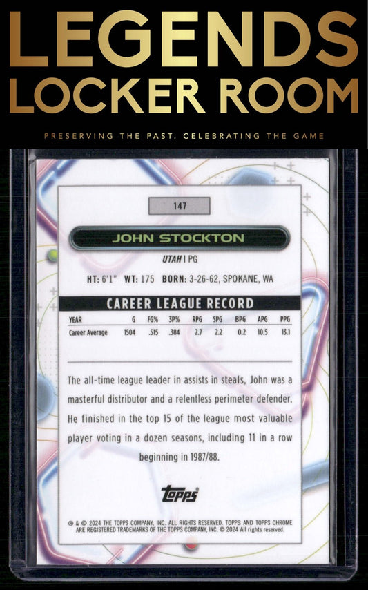 2023-24 Topps Chrome Cosmic #147 John Stockton
