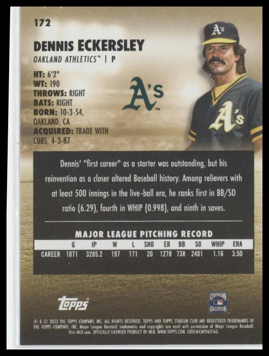 2023 Stadium Club #172 Dennis Eckersley