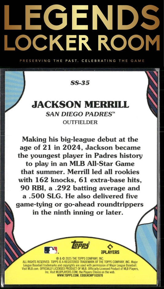 2025 Topps #SS-35 Jackson Merrill Summer Superstars