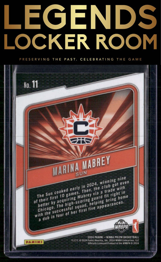 2024 Panini Prizm WNBA #11 Marina Mabrey Fearless