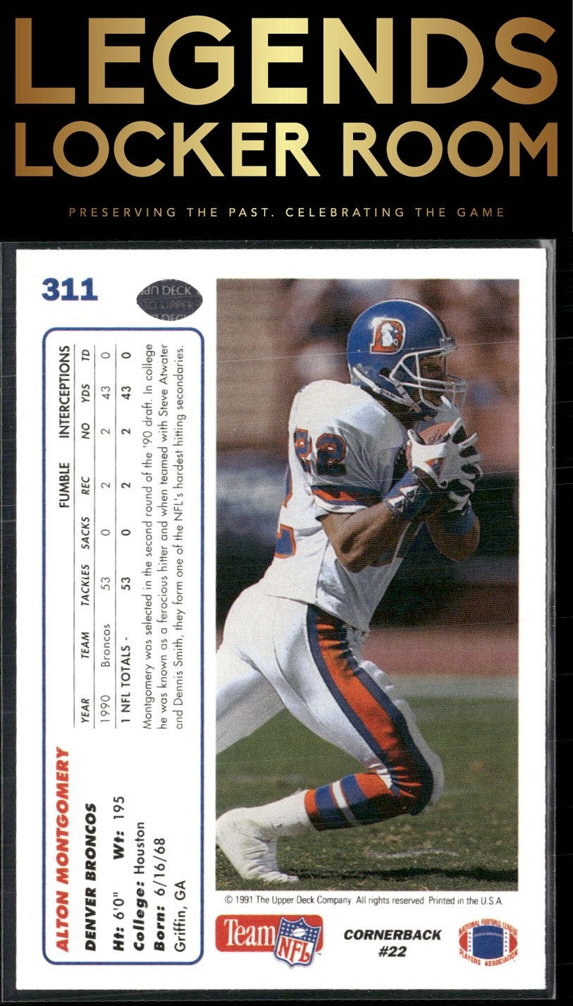 1991 Upper Deck #311b Alton Montgomery