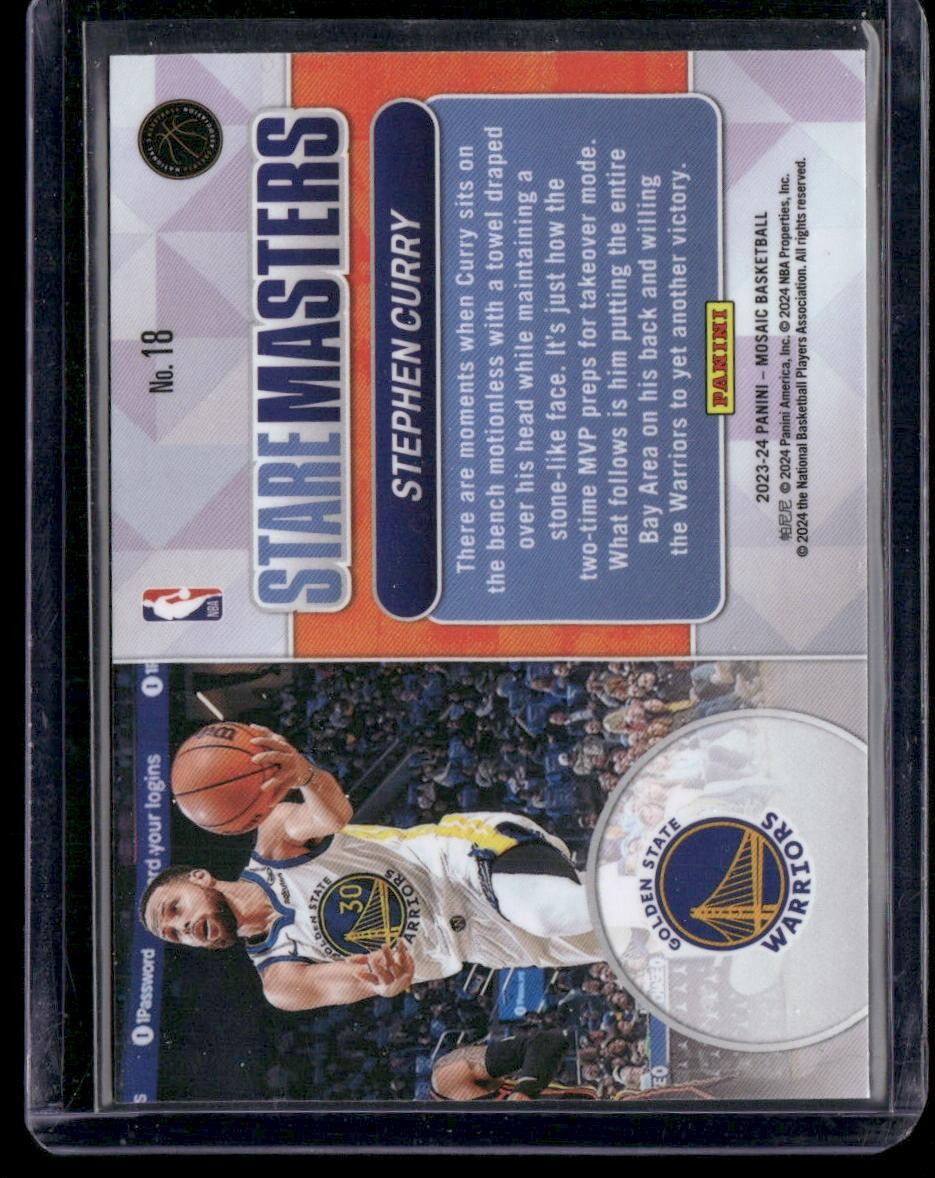 2023-24 Panini Mosaic #18 Stephen Curry Stare Masters