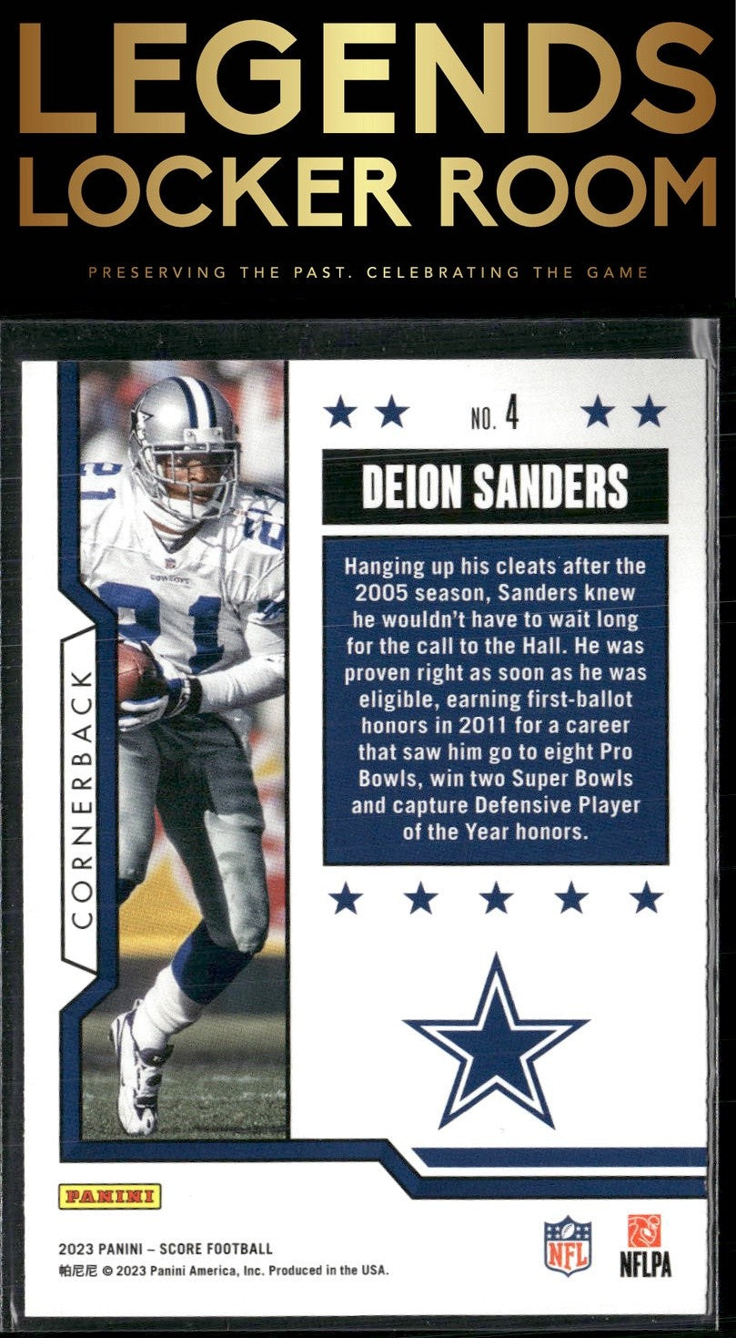 2023 Score #4 Deion Sanders First Ballot Red