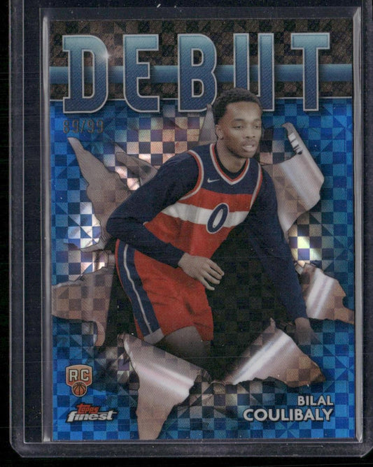 2023-24 Finest #D-5 Bilal Coulibaly Debut Blue Checkerboard Refractors #/99