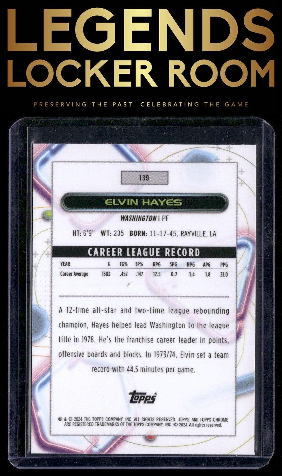 2023-24 Topps Chrome Cosmic #139 Elvin Hayes