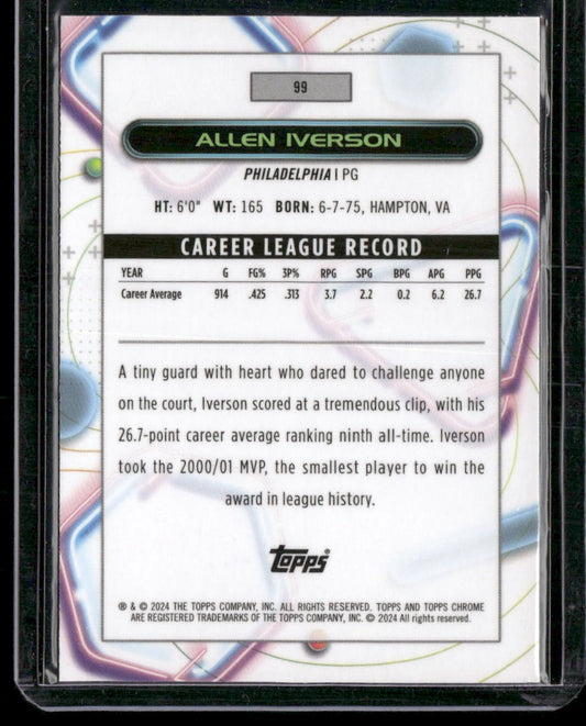 2023-24 Topps Chrome Cosmic #99 Allen Iverson