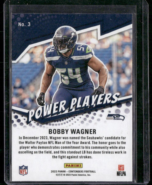 2023 Panini Contenders #3 Bobby Wagner Power Players Silver