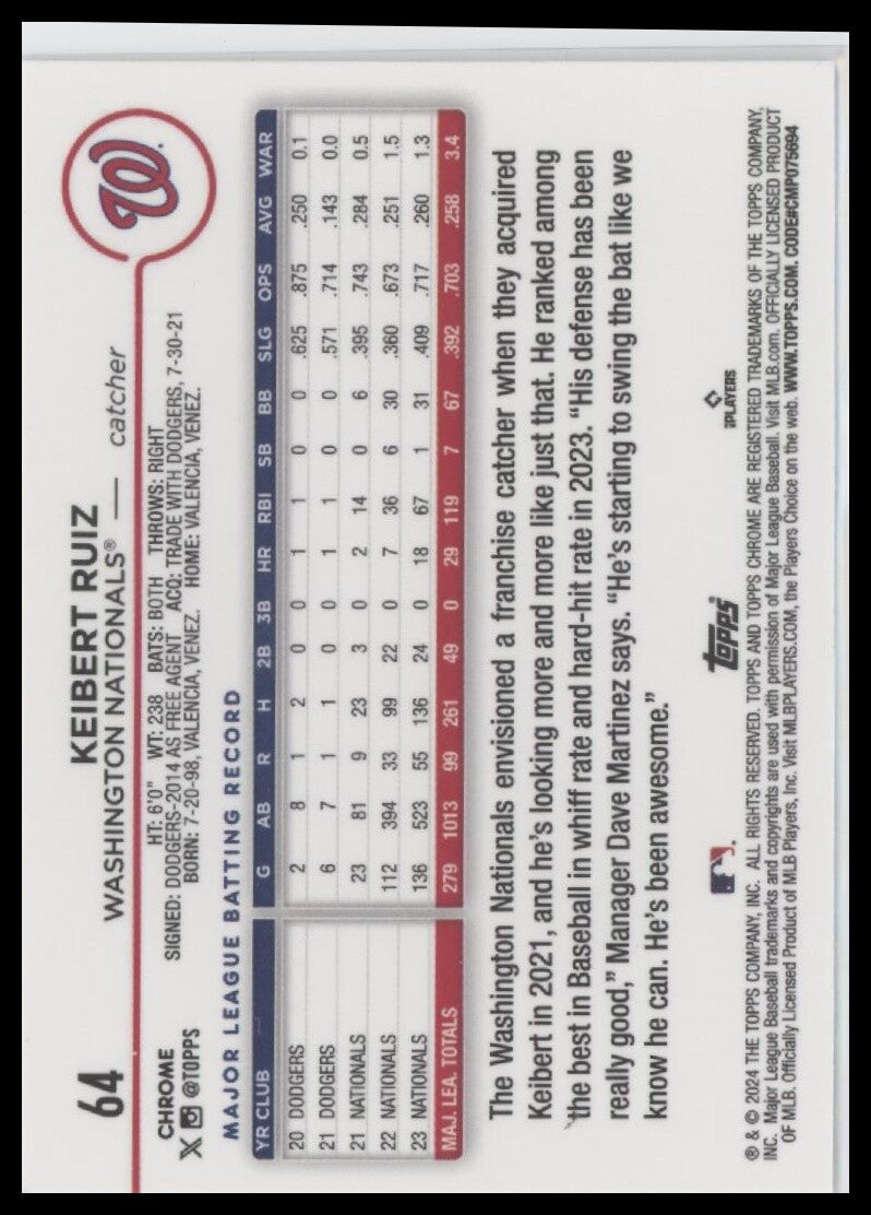 2024 Topps Chrome #64 Keibert Ruiz