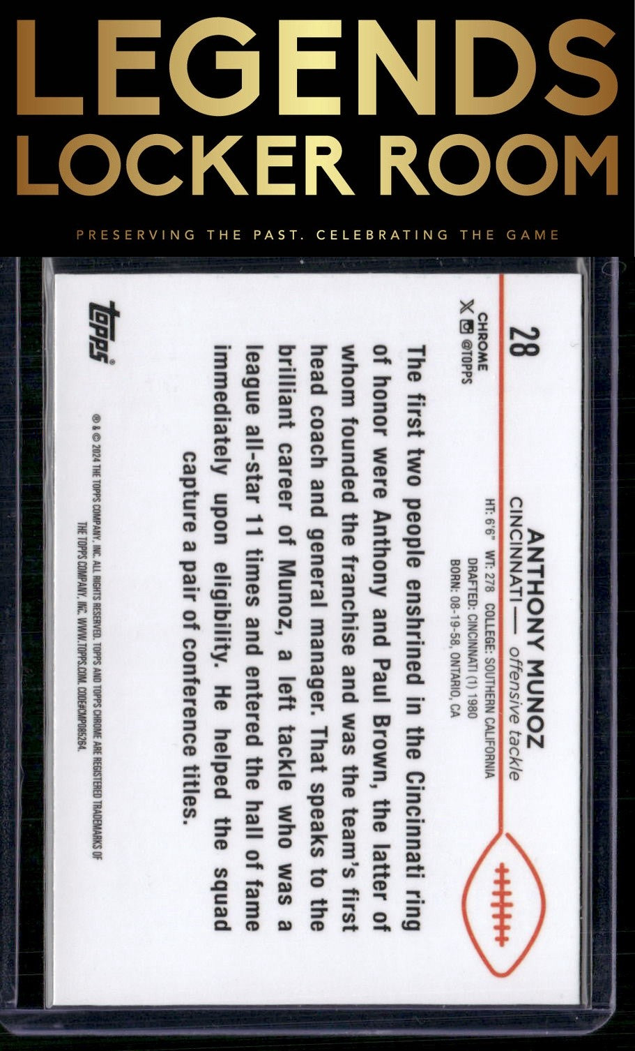 2024 Topps Chrome #28 Anthony Munoz