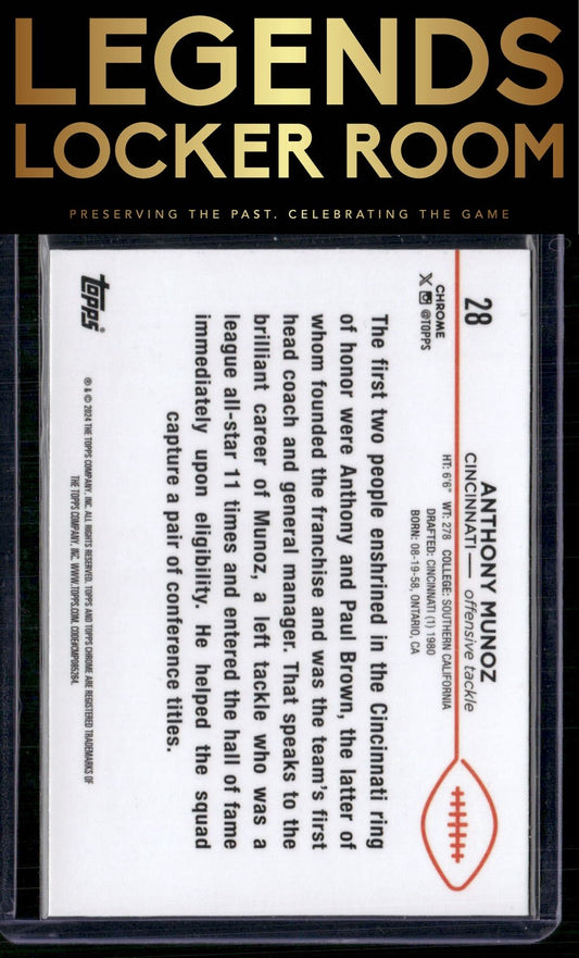 2024 Topps Chrome #28 Anthony Munoz