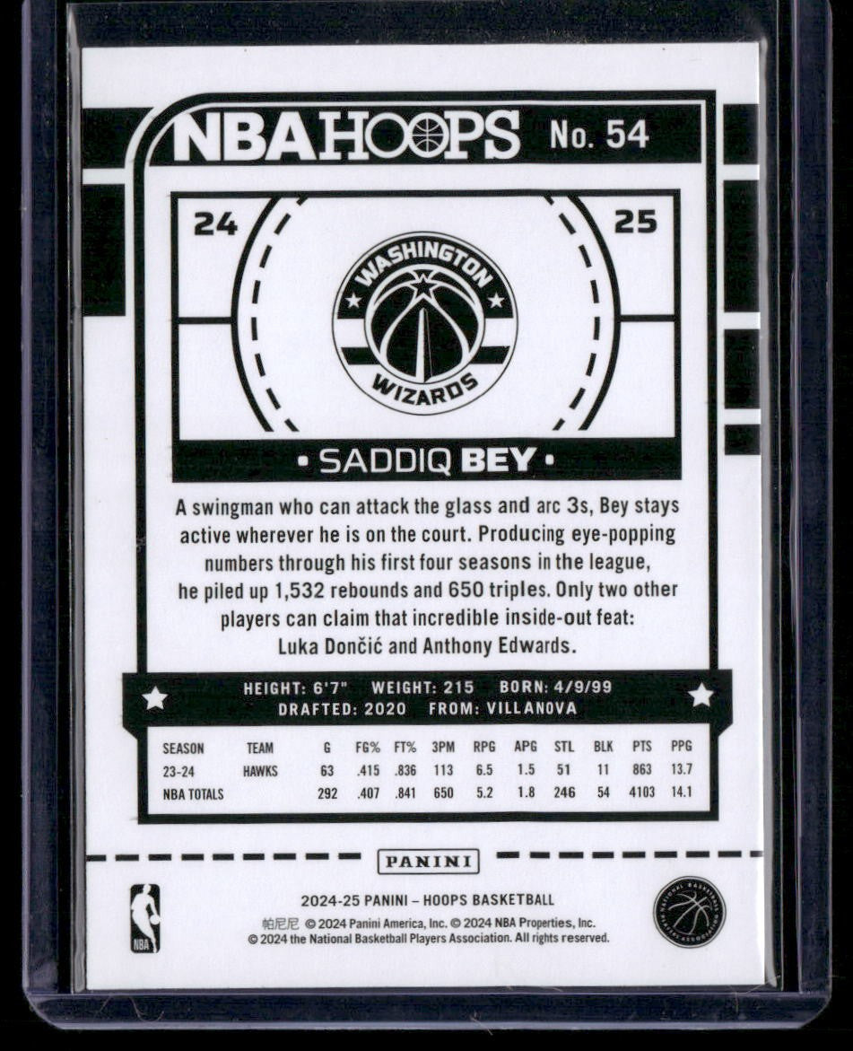 2024-25 Hoops #54 Saddiq Bey