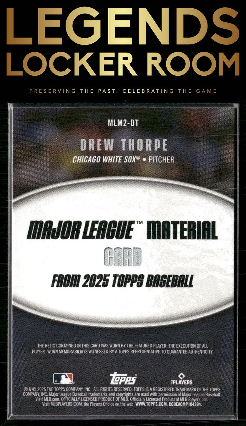 2025 Topps #MLM2-DT Drew Thorpe Major League Material Relics (Series Two)