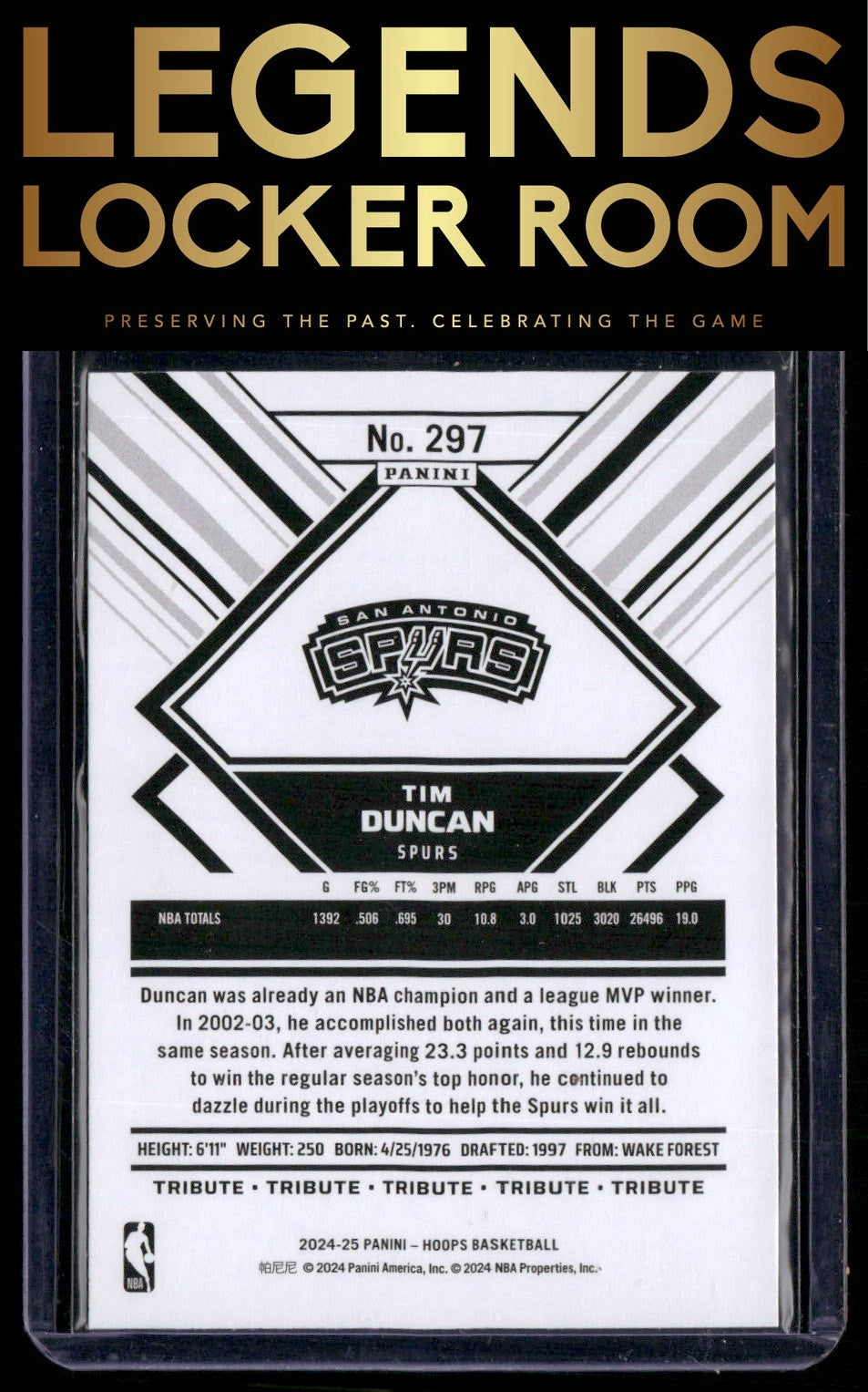 2024-25 Hoops #297 Tim Duncan