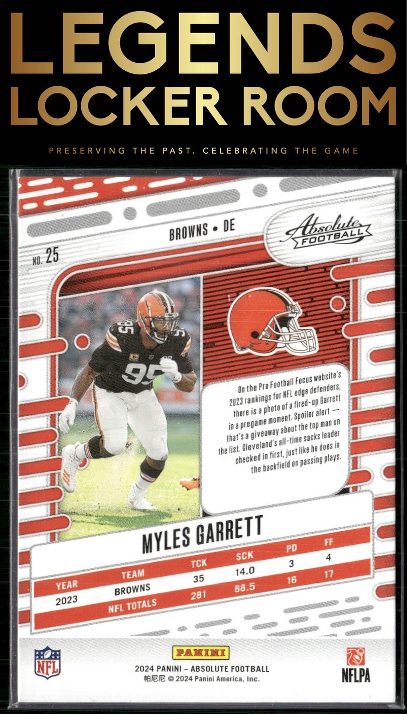 2024 Panini Absolute #25 Myles Garrett Spectrum