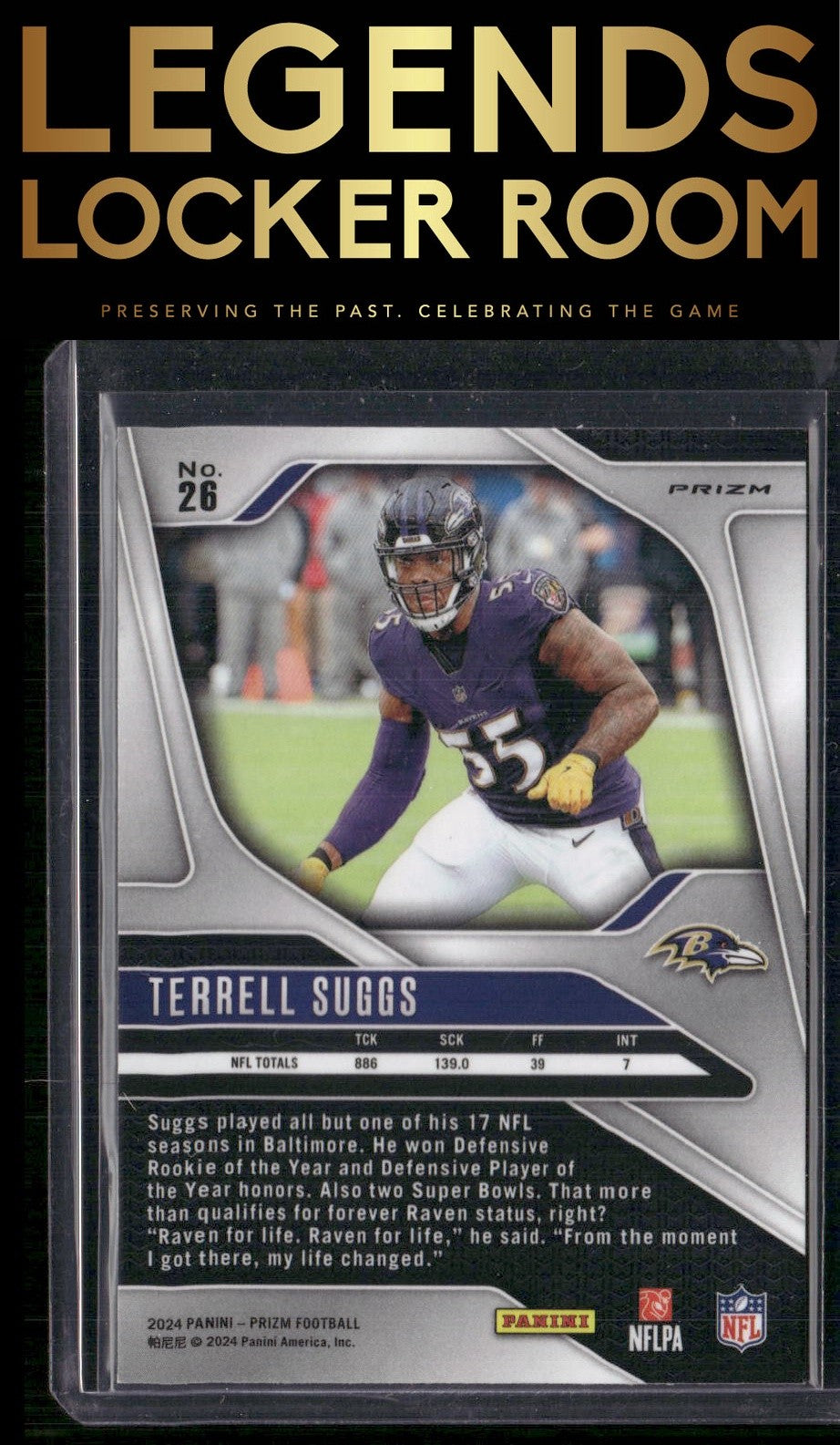 2024 Panini Prizm #26 Terrell Suggs Snakeskin