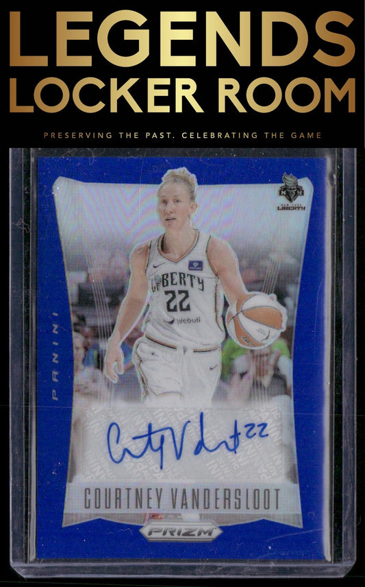 2024 Panini Prizm WNBA Courtney Vandersloot Throwback Signatures Prizms Blue /75