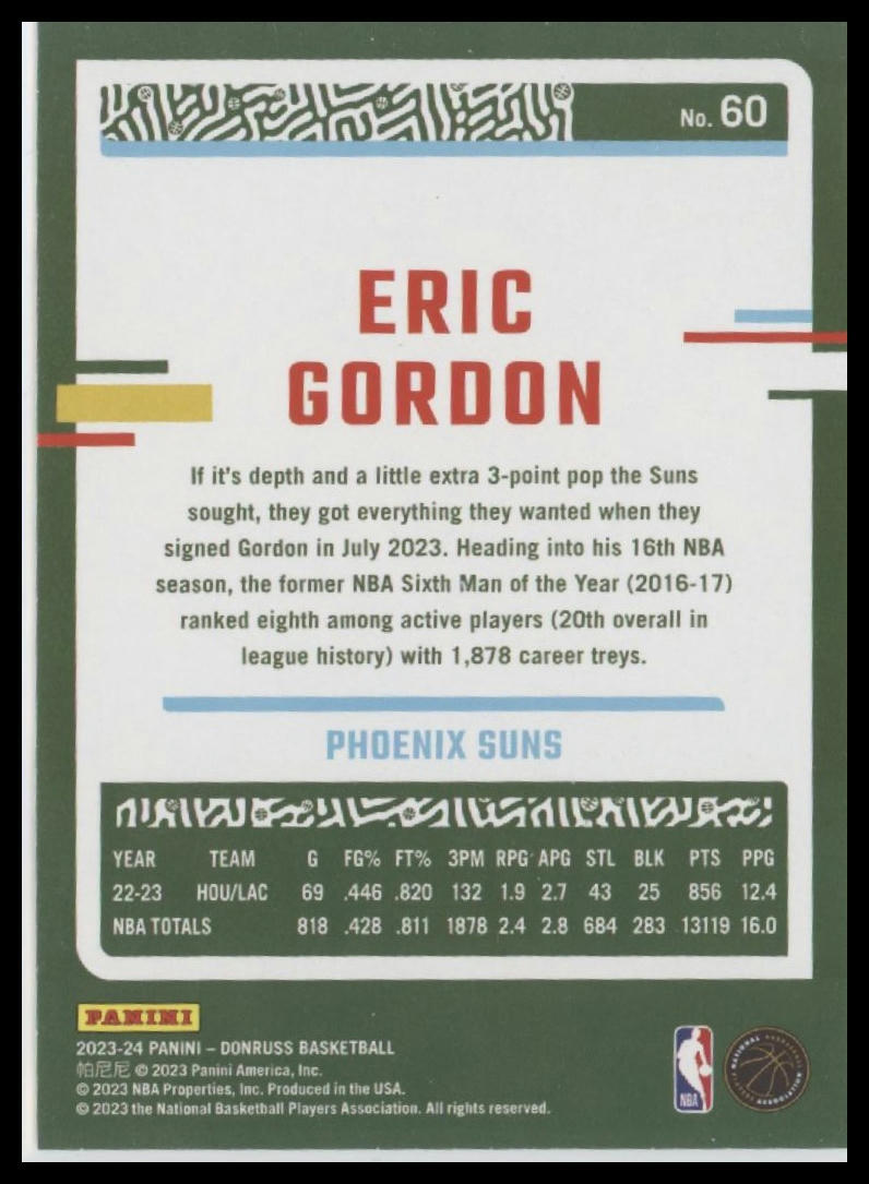 2023-24 Donruss #60 Eric Gordon