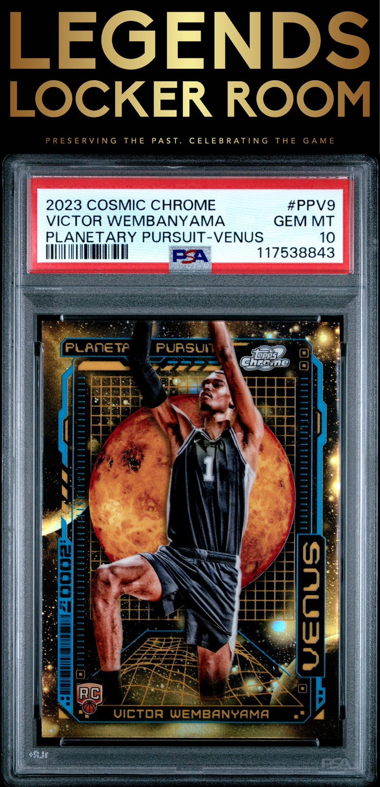 2023 Topps Cosmic Chrome Planetary Pursuit Victor Wembanyama Venus PSA 10