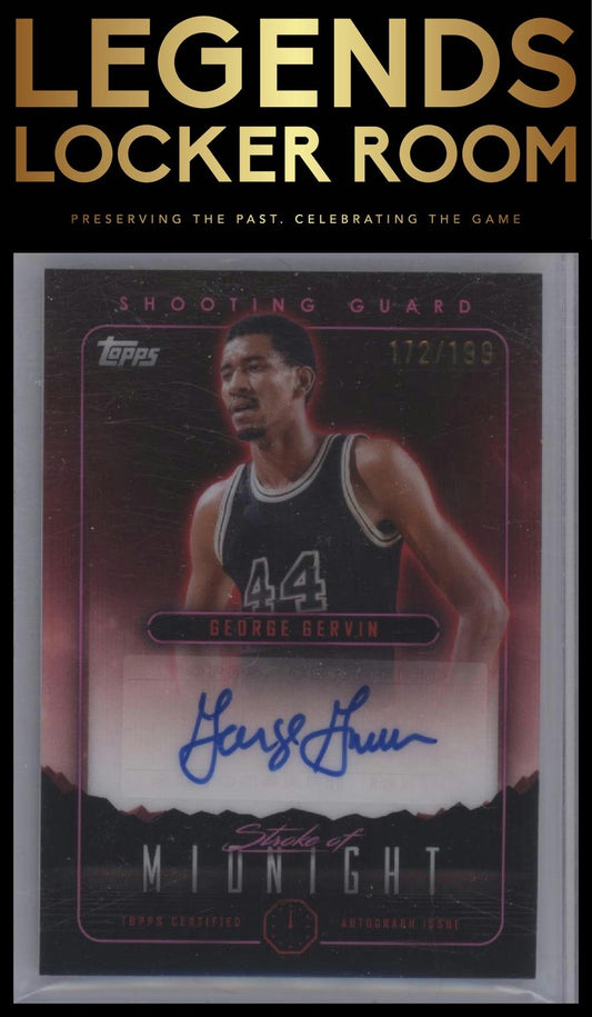 2023-24 Topps Midnight George Gervin Stroke of Midnight Auto Twilight /199