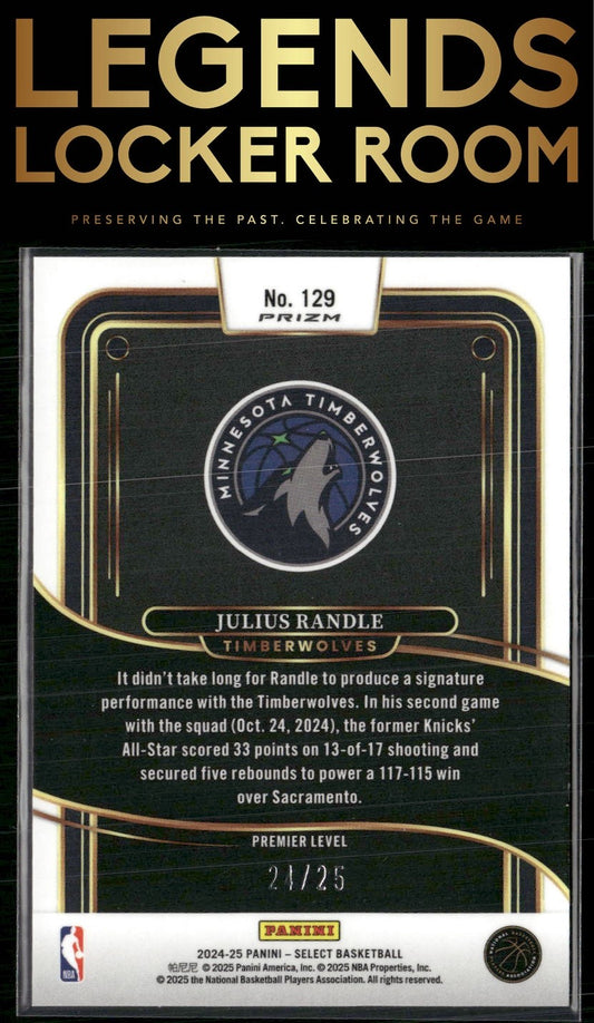 2024-25 Panini Select #129 Julius Randle Tie-Dye Prizm #/25