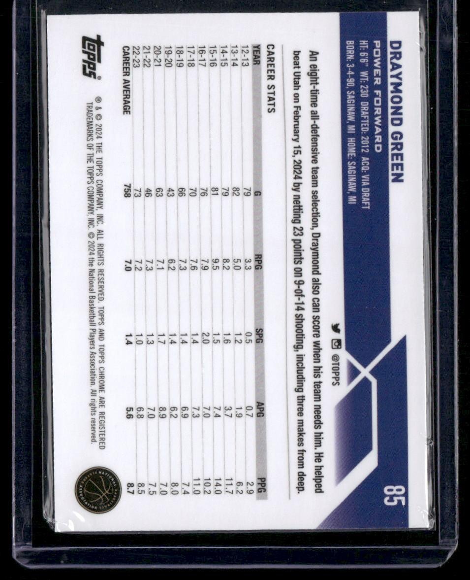 2023-24 Topps Chrome #85 Draymond Green